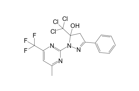 4-Methyl-2-[5-hydroxy-3-phenyl-5-trichloromethyl-4,5-dihydro-1H-pyrazol-1-yl]-6-trifluoromethylpyrimidine