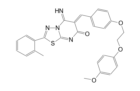 (Z)-5-imino-6-(4-(2-(4-methoxyphenoxy)ethoxy)benzylidene)-2-(o-tolyl)-5H-[1,3,4]thiadiazolo[3,2-a]pyrimidin-7(6H)-one