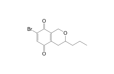 (+-)-7-Bromo-3-propyl-3,4-dihydro-1H-2-benzopyran-5,8-dione