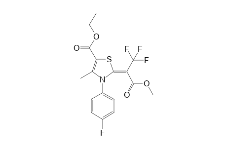 3-(4-Fluoro-phenyl)-4-methyl-2-(2,2,2-trifluoro-1-methoxycarbonyl-ethylidene)-2,3-dihydro-thiazole-5-carboxylic acid ethyl ester
