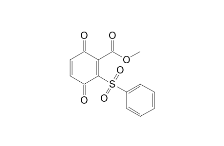 2-(benzenesulfonyl)-3,6-dioxo-1-cyclohexa-1,4-dienecarboxylic acid methyl ester