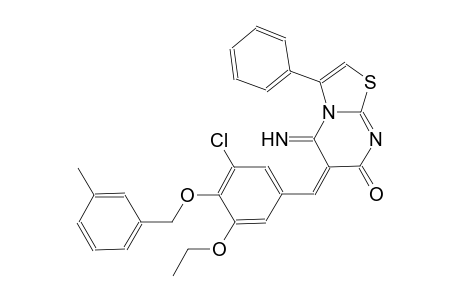 (6E)-6-{3-chloro-5-ethoxy-4-[(3-methylbenzyl)oxy]benzylidene}-5-imino-3-phenyl-5,6-dihydro-7H-[1,3]thiazolo[3,2-a]pyrimidin-7-one