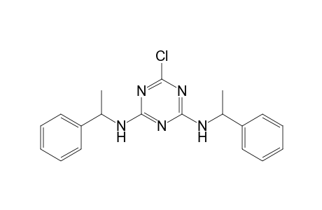 6-Chloranyl-N2,N4-bis(1-phenylethyl)-1,3,5-triazine-2,4-diamine