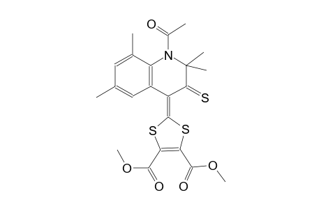 dimethyl 2-(1-acetyl-2,2,6,8-tetramethyl-3-thioxo-2,3-dihydro-4(1H)-quinolinylidene)-1,3-dithiole-4,5-dicarboxylate
