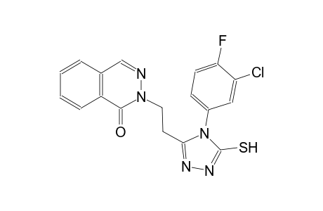 2-{2-[4-(3-chloro-4-fluorophenyl)-5-sulfanyl-4H-1,2,4-triazol-3-yl]ethyl}-1(2H)-phthalazinone