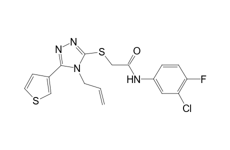 2-(4-Allyl-5-thiophen-3-yl-4H-[1,2,4]triazol-3-ylsulfanyl)-N-(3-chloro-4-fluoro-phenyl)-acetamide