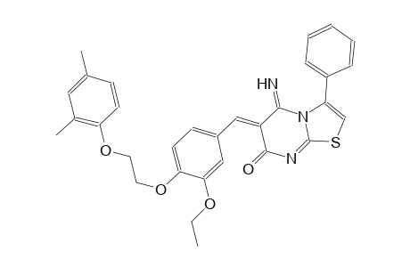 7H-thiazolo[3,2-a]pyrimidin-7-one, 6-[[4-[2-(2,4-dimethylphenoxy)ethoxy]-3-ethoxyphenyl]methylene]-5,6-dihydro-5-imino-3-phenyl-, (6Z)-