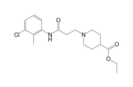 4-piperidinecarboxylic acid, 1-[3-[(3-chloro-2-methylphenyl)amino]-3-oxopropyl]-, ethyl ester
