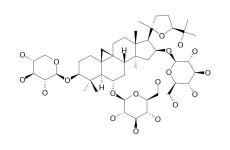 TROJANOSIDE-K;3-O-BETA-D-XYLOPYRANOSYL-6,16-DI-O-BETA-D-GLUCOPYRANOSYL-20(R),24(S)-EPOXY-3-BETA,6-ALPHA,16-BETA,25-TETRAHYDROXYCYCLOARTANE