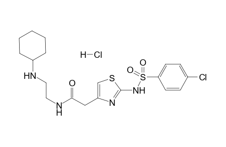 N-[2-(Cyclohexylamino)ethyl]-2-[[(4-chlorophenyl)sulfonyl]amino]-1,3-thiazol-4-yl-acetamide hydrochloride