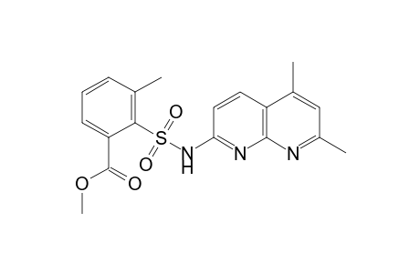 Benzoic acid, 2-[[(5,7-dimethyl-1,8-naphthyridin-2-yl)amino]sulfonyl]-3-methyl-, methyl ester