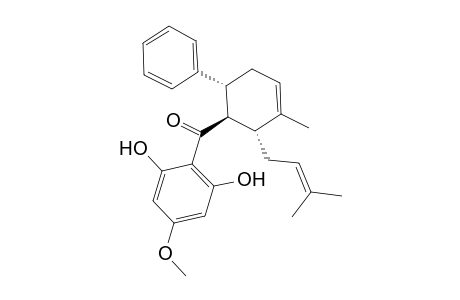 (1'R*,2'R*,6'R*)-(2,6-Dihydroxy-4-methoxyphenyl)-(3'-methyl-6'-phenyl-2'-prenylcyclohex-3'-enyl)methanone