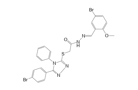 acetic acid, [[5-(4-bromophenyl)-4-phenyl-4H-1,2,4-triazol-3-yl]thio]-, 2-[(E)-(5-bromo-2-methoxyphenyl)methylidene]hydrazide