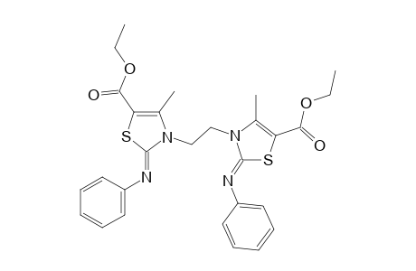 1,2-Bis-[5-ethoxycarbonyl-4-methyl-2-(phenylimino)-1,3-thiazolene-3-yl]ethane