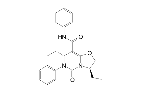 (3R,7R)-N,6-Diphenyl-3,7-diethyl-5-oxo-2,3,6,7-tetrahydro-5H-[1,3]oxazolo[3,2-c]pyrimidine-8-carboxamide