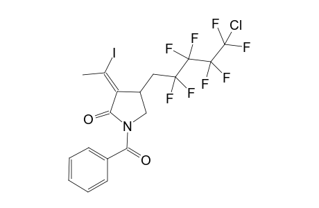 1-Benzoyl-4-(4'-chlorooctafluorobutyl)methyl)-3(E)-(1'-iodoethylidene)-2(3H)-dihydropyrrolidone
