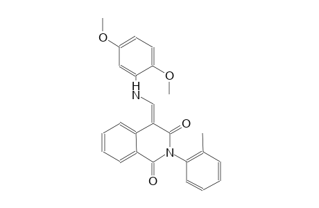 1,3(2H,4H)-isoquinolinedione, 4-[[(2,5-dimethoxyphenyl)amino]methylene]-2-(2-methylphenyl)-, (4E)-