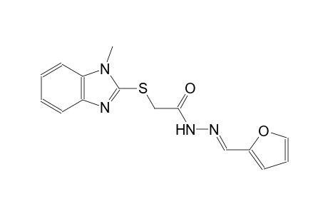 acetic acid, [(1-methyl-1H-benzimidazol-2-yl)thio]-, 2-[(E)-2-furanylmethylidene]hydrazide