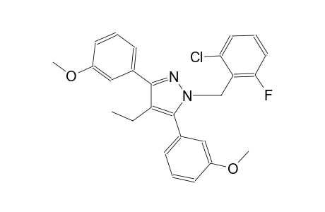 1-(2-chloro-6-fluorobenzyl)-4-ethyl-3,5-bis(3-methoxyphenyl)-1H-pyrazole