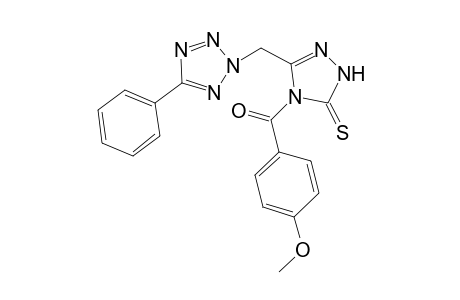 4-(p-Methoxybenzoyl)-5-[(5'-phenyl-2(2H)-tetrazolyl)methyl]-1,2,4(4H)-triazole-3-thione