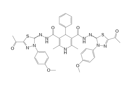 N'3,N'5-Bis(5-acetyl-3-(4-methoxyphenyl)-1,3,4-thiadiazol-2(3H)-ylidene)-2,6-dimethyl-4-phenyl-1,4-dihydropyridine-3,5-dicarbohydrazide