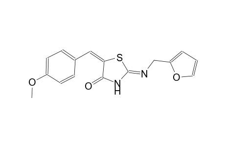 (2Z,5E)-2-{[(Z)-2-furylmethyl]imino}-5-(4-methoxybenzylidene)-1,3-thiazolidin-4-one
