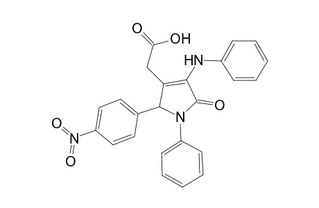 2-[2-(4-nitrophenyl)-5-oxidanylidene-1-phenyl-4-phenylazanyl-2H-pyrrol-3-yl]ethanoic acid