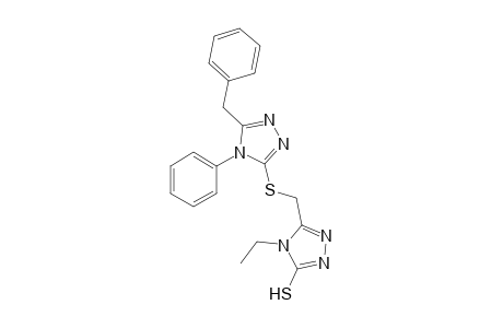 5-[(5-Benzyl-4-phenyl-4H-1,2,4-triazol-3-ylthio)methyl]-4-ethyl-4H-1,2,4-triazole-3-thiol