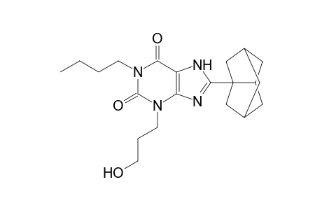 1-Butyl-8-(hexahydro-2,5-methanopentalen-3a-yl)-3-(3-hydroxypropyl)-3,7-dihydropurine-2,6-dione