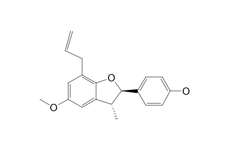 (2R,3R)-2,3-DIHYDRO-2-(4-HYDROXYPHENYL)-5-METHOXY-3-METHYL-7-PROPENYLBENZOFURAN