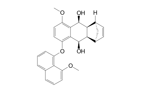 (5R*,8S*,8aR*,9R*,10S*,10aS*)-4-Methoxy-1-(8'-methoxynaphthalen-1'-yloxy)-9,10-dihydroxy-5,8,8a,9,10,10a-hexahydro-5,8-methanoanthracene