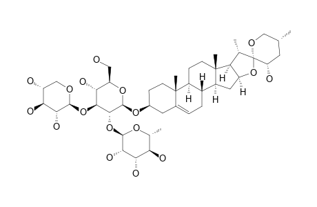 (23S,25R)-SPIROST-5-EN-3-BETA,23-DIOL-3-O-[ALPHA-L-RHAMNOPYRANOSYL-(1->2)-[BETA-D-XYLOPARANOSYL-(1->3)]-BETA-D-GLUCOPYRANOSIDE]