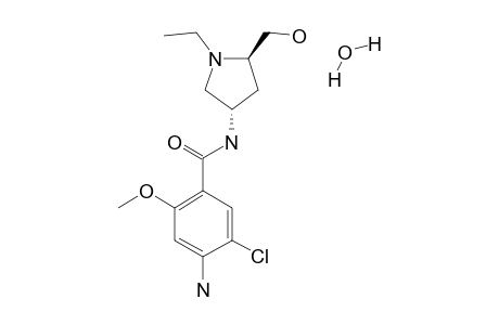 4-AMINO-5-CHLORO-2-METHOXY-N-[(2S,4R)-1-ETHYL-2-HYDROXYMETHYL-4-PYRROLIDINYL]-BENZAMIDE-HYDRATE