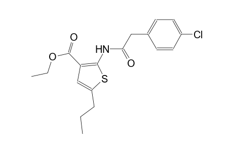 ethyl 2-{[(4-chlorophenyl)acetyl]amino}-5-propyl-3-thiophenecarboxylate