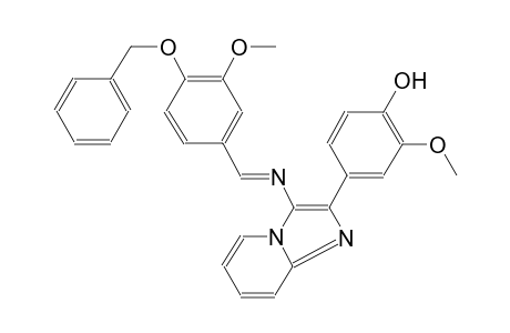 phenol, 2-methoxy-4-[3-[[(E)-[3-methoxy-4-(phenylmethoxy)phenyl]methylidene]amino]imidazo[1,2-a]pyridin-2-yl]-