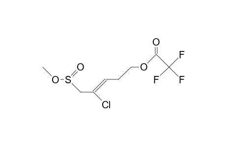Methyl (E)-2-chloro-2-pentene-5-trifluoroacetoxy-1-sulfinate