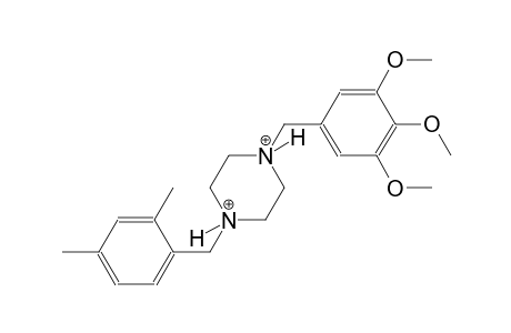 1-(2,4-dimethylbenzyl)-4-(3,4,5-trimethoxybenzyl)piperazinediium