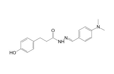 p-hydroxyhydrocinnamic acid, [p-(dimethylamino)benzylidene]hydrazide