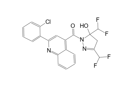 1-{[2-(2-chlorophenyl)-4-quinolinyl]carbonyl}-3,5-bis(difluoromethyl)-4,5-dihydro-1H-pyrazol-5-ol