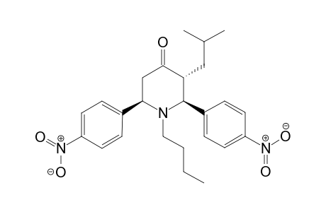 (2S,3R,6R)-1-butyl-3-isobutyl-2,6-bis(4-nitrophenyl)piperidin-4-one