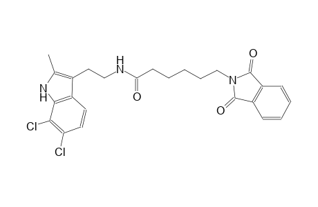 N-[2-(6,7-dichloro-2-methyl-1H-indol-3-yl)ethyl]-6-(1,3-dioxo-1,3-dihydro-2H-isoindol-2-yl)hexanamide