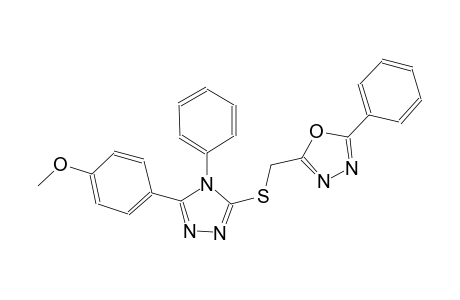 2-({[5-(4-methoxyphenyl)-4-phenyl-4H-1,2,4-triazol-3-yl]sulfanyl}methyl)-5-phenyl-1,3,4-oxadiazole