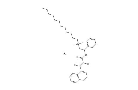 DIMETHYLDODECYL(beta-HYDROXYPHENETHYL)AMMONIUM BROMIDE, trans-1-NAPHTHALENEACRYLATE