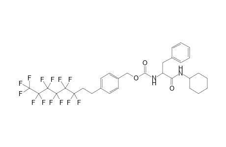 (1-Cyclohexylcarbamoyl-2-phenylethyl)carbamic acid 4-(3,3,4,4,5,5,6,6,7,7,8,8,8-tridecafluorooctyl)benzyl ester