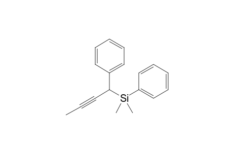 (1RS)-1-(Dimethyl(phenyl)silyl)-1-phenylbut-2-yne