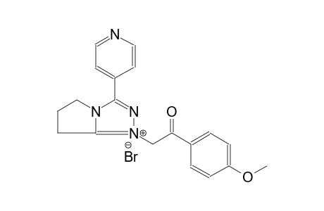 1-[2-(4-methoxyphenyl)-2-oxoethyl]-3-(4-pyridinyl)-6,7-dihydro-5H-pyrrolo[1,2-d][1,2,4]triazol-1-ium bromide