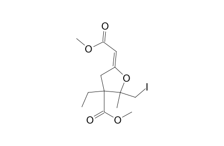 (E)-3-Ethyl-2-iodomethyl-5-(methoxycarbonylmethylene)-2-methyltetrahydrofuran-3-carboxylic acid methyl ester