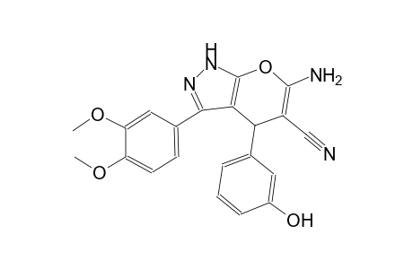 6-amino-3-(3,4-dimethoxyphenyl)-4-(3-hydroxyphenyl)-1,4-dihydropyrano[2,3-c]pyrazole-5-carbonitrile