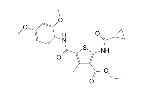 3-thiophenecarboxylic acid, 2-[(cyclopropylcarbonyl)amino]-5-[[(2,4-dimethoxyphenyl)amino]carbonyl]-4-methyl-, ethyl ester
