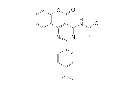 acetamide, N-[2-[4-(1-methylethyl)phenyl]-5-oxo-5H-[1]benzopyrano[4,3-d]pyrimidin-4-yl]-